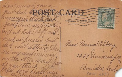Postcard: Pretty Lady Smoking, Pipe Dreams of Future Home, Romance, Posted 1909 - Picture 2 of 2