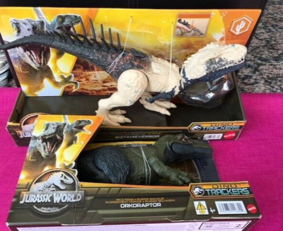 Jurrassic World Orkoraptor & Bistahieversor Dino Trackers Mattel Lot of 2