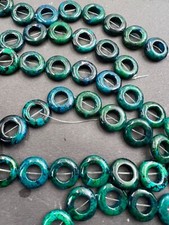 Azurite, Chrysocolla, and Malachite bead strand approx 265 carats