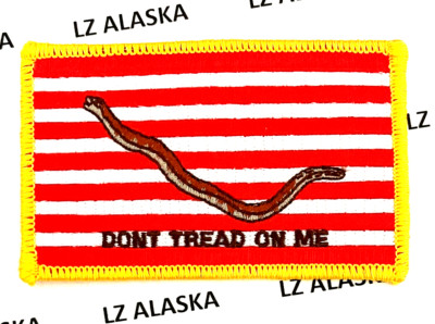 USA FLAG ''DON'T TREAD ON ME'' 2.3'' X 3.5'' PATCH (MISC5)