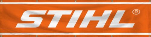 STIHL Banner Flag 2x8 FT Logo Chain Saw Tools Equipment Garage Man Cave Show New - Picture 1 of 8