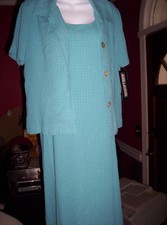 NWT JESSICA HOWARD Turquoise Sleeveless Dress Jacket Set Sz 6 69 Style 45926J