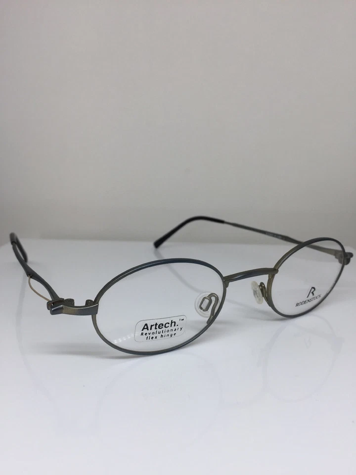 全新 Rodenstock 眼镜 R 2551 C. B 拉丝银色和金色 Artech 硬度铰链 — 第 4/4 张图片