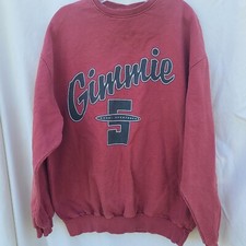 Gimmie International Red Maroon Sweatshirt Garment Dyed USA Made Med Pics Sizing