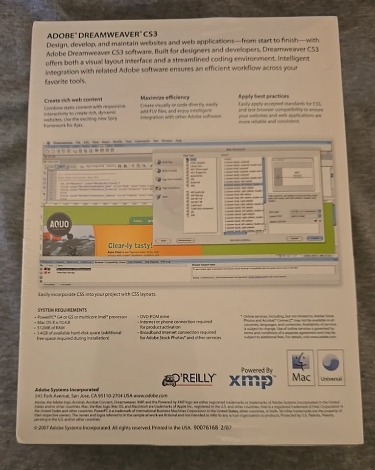 New Sealed Vintage ADOBE DREAMWEAVER CS3 - Image 3 of 4