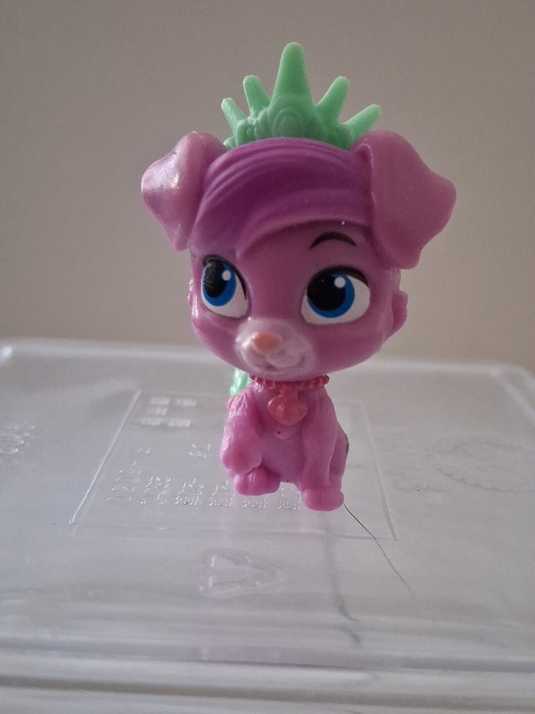 Littlest Pet Shop Princess Pink Dog with Green Crown Mini 1.5