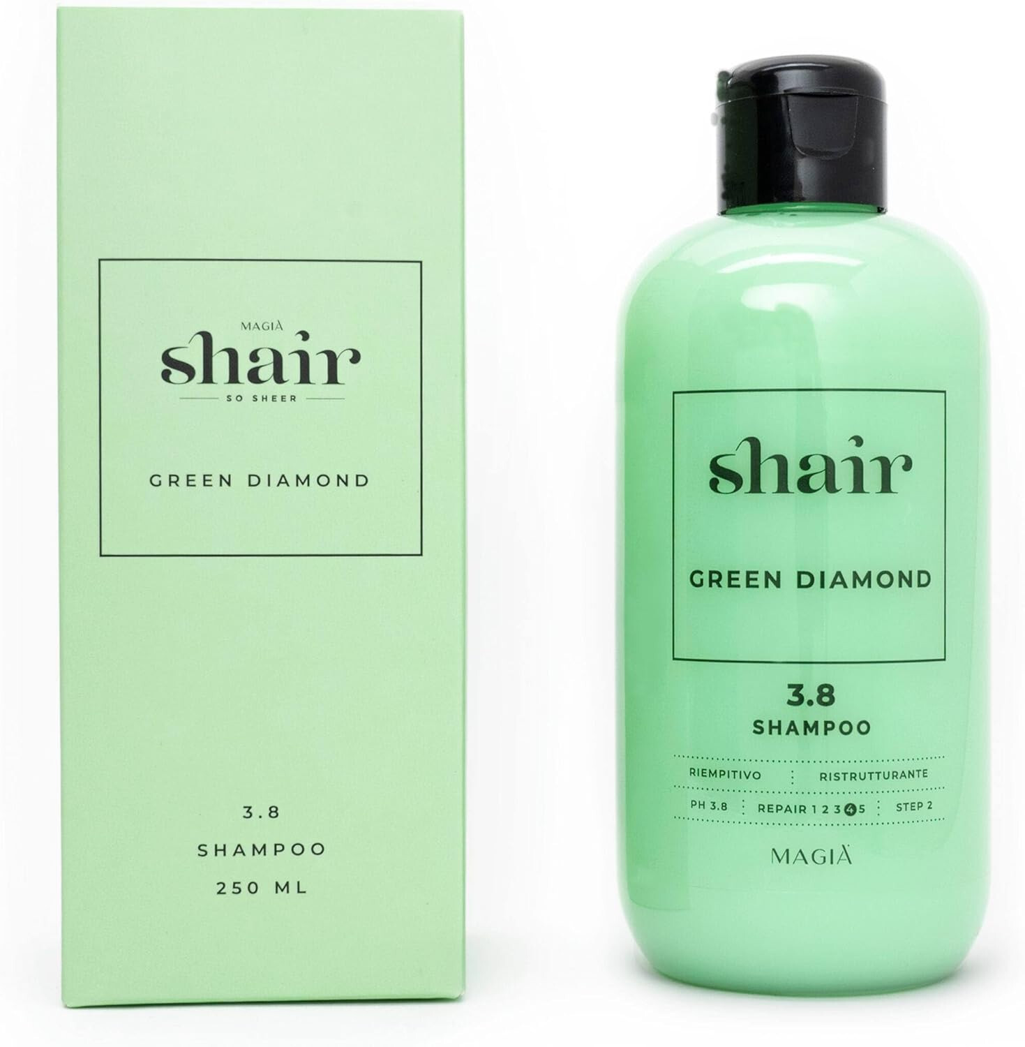 Shair Green Diamond Shampoo 250 ml – Fortificante, Antirottura, Ristrutturante