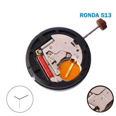 RONDA 513 Swiss Made Movement , without Disk ,3 Hands. | eBay UK