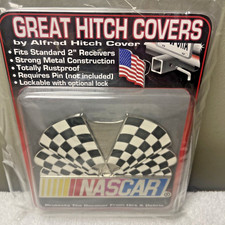 Alfred Hitch Trailer Hitch Cover with NASCAR Checkered Flag Logo, For 2" opening