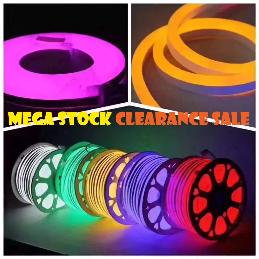 8x16mm LED Silicon Neon Flexible Strip Light 220V WW CW Blue Red 120LED M IP65