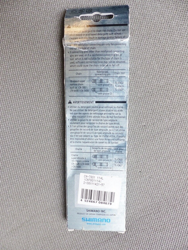 New Old Stock Shimano Dura Ace 10 Speed Chain CN-7801 Chaîne NOS 114 Links - Foto 4 di 7