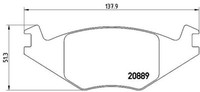 Brembo Bremsbelagsatz, Scheibenbremse Vorderachse U.A. FüR Seat, Vw