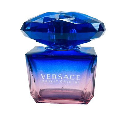 VERSACE Bright Crystal Eau De Toilette Cobalt Blue Gradient Perfume Bottle