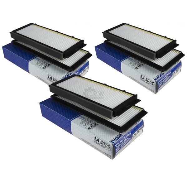 3X Mahle / Knecht Innenraumfilter Innenraumluft Pollenfilter LA 501/S-image