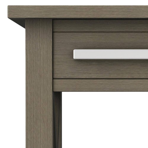 Simpli Home Side Table 24"Lx14"W Rectangle Modern Solid Wood in Farmhouse Grey - Picture 6 of 11
