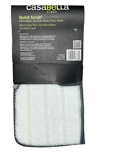 6x Casabella Quick Scrub Microfiber Double-Sided Floor Spray Mop #17700 Refill - Picture 2 of 5