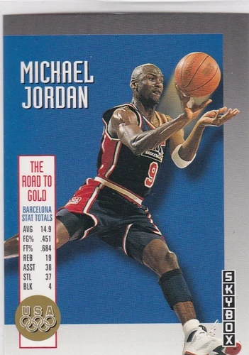 MICHAEL JORDAN 1992 Skybox USA BAKSETBALL $$ CARD Chicago Bulls RARE INSERT!
