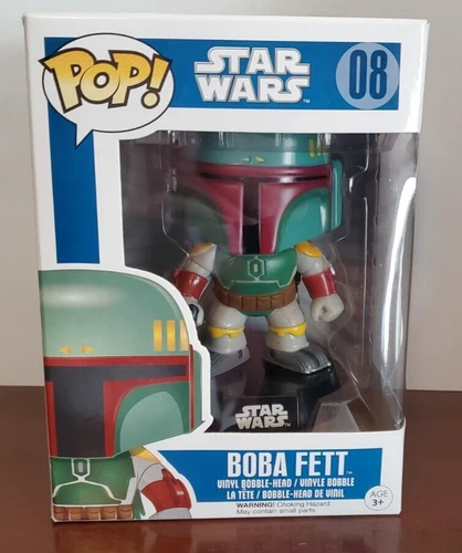 Funko Pop Boba Fett Vinyl Figure Star Wars #08 Blue label. New in box.