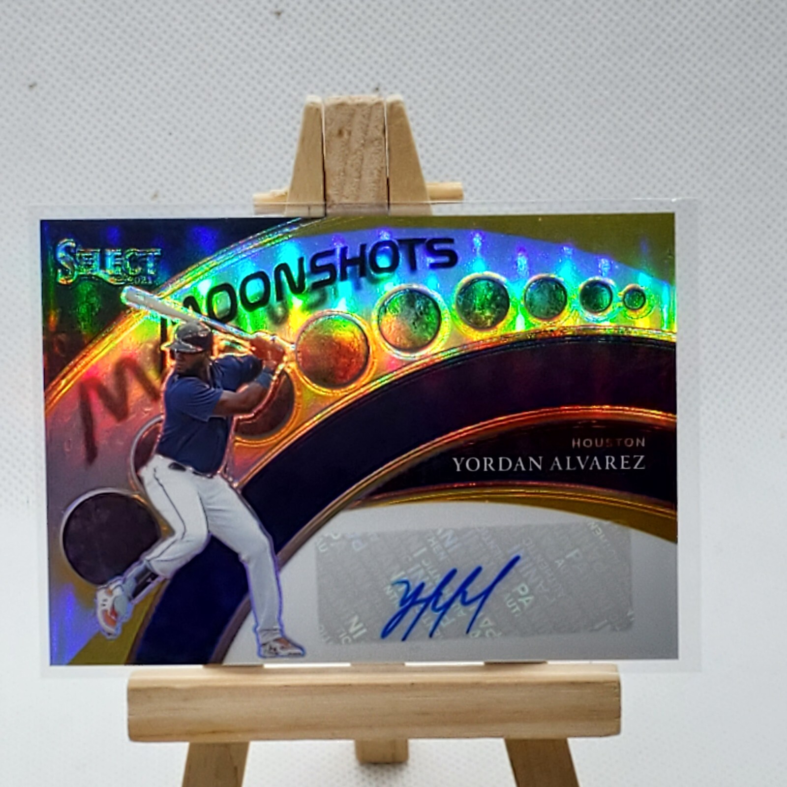 2021 Panini Select Yordan Alvarez Gold MoonShots Auto Autograph #7/10 Astros