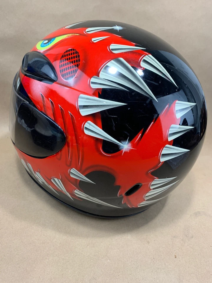 Casco de motocicleta AGV 2001 S pequeño pez dragón mar rojo Honda Yamaha Suzuki Italia Foto 4 de 4