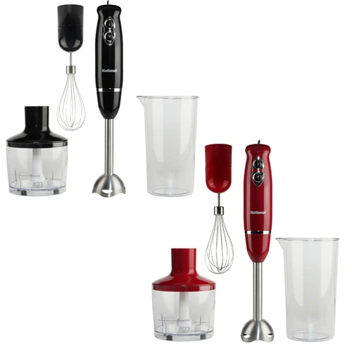 Supersonic National Multi-Purpose 4-in-1 Immersion Hand Blender with Attachments