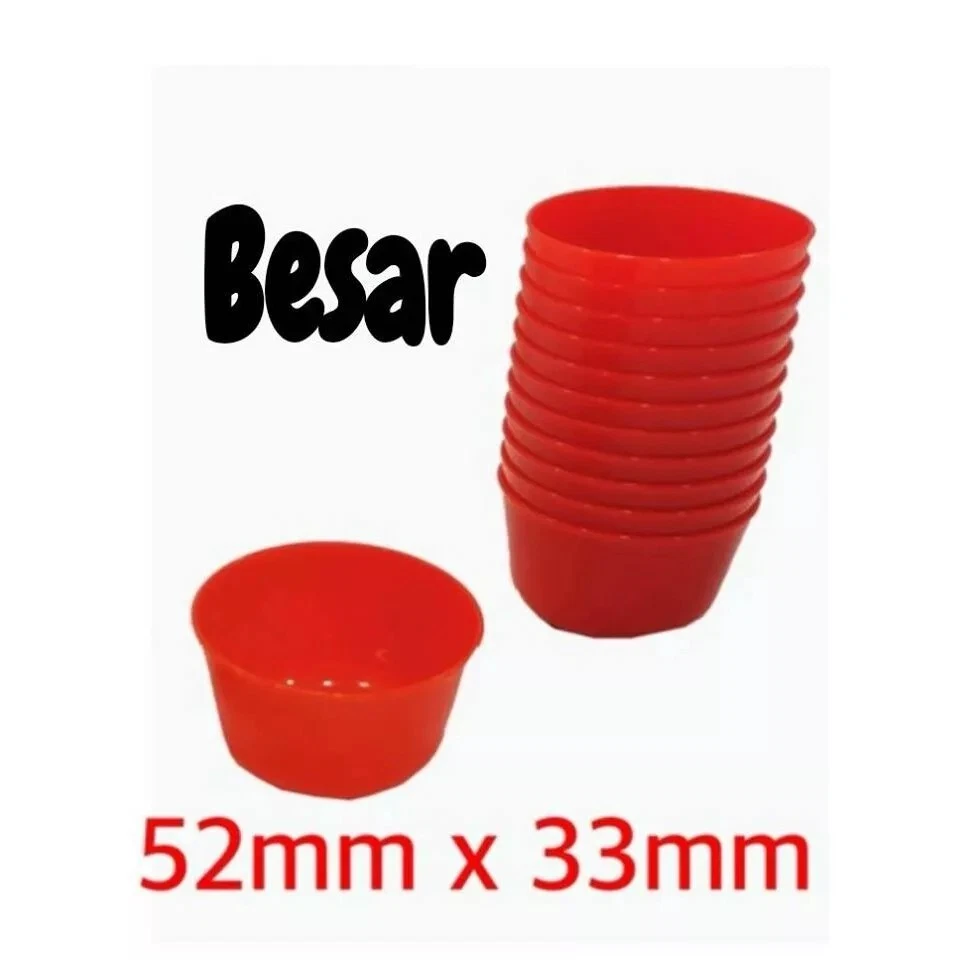 Puto Mold Talam Pichi Kutsinta Lompang Red Color 12 pieces 5cm