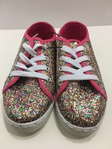 pink glitter tennis shoes