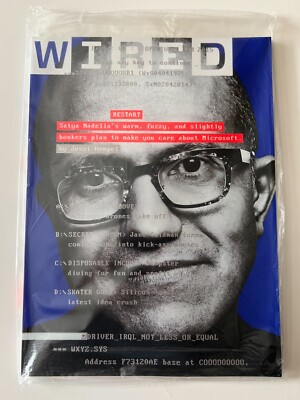 SATYA NADELLA MICROSOFT PLAN February 2015 WIRED MAGAZINE NEW * PARTIALLY SEALED