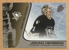 2002-03 JOHAN HEDBERG PACIFIC QUEST FOR THE CUP GOALIE CARD #79 PENGUINS