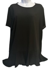 Vtg Pleione blouse Women’s Sz XL Navy Blue Spandex Polyester Blend Made In USA