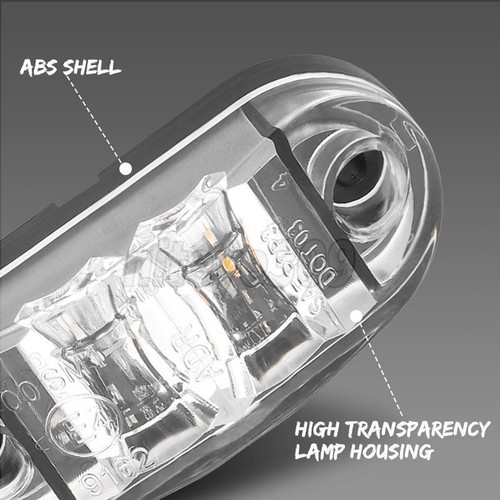LED Clearance Light Side Marker Lamp WHITE AMBER RED Trailer Truck Lorry Caravan - Picture 9 of 47