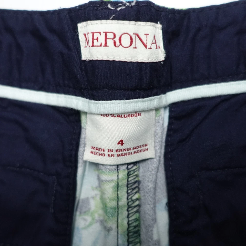 Pantalones Cortos Chinos Merona Para Mujer 4 Multicolor Floral Calce Regular Bolsillos Corte Algodon Foto 2 de 4