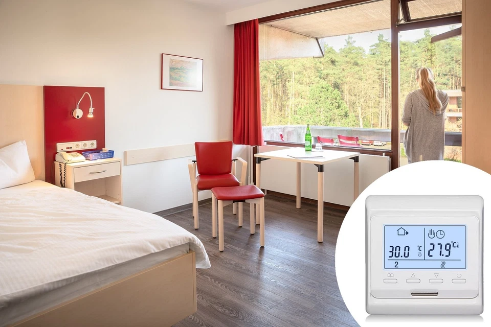 Digital Raumthermostat Thermostat Fussbodenheizung Unterputz LCD LED Wandheizung - Bild 3 von 4