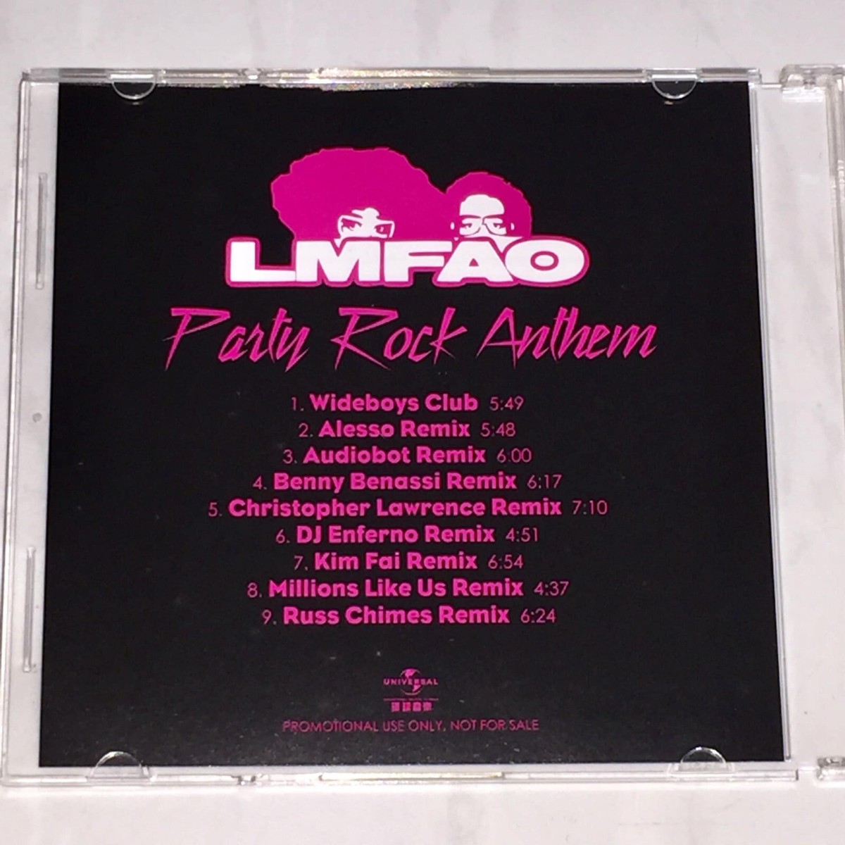LMFAO 2011 Party Rock Anthem Remixes Sampler Taiwan 9 Track Promo