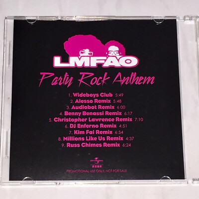 LMFAO 2011 Party Rock Anthem Remixes Sampler Taiwan 9 Track Promo