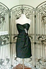 1265 BILL LEVKOFF 169 SZ 10 BLACK  215  BRIDESMAID PROM FORMAL GOWN DRESS