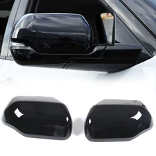 Gloss Black Side Rear View Mirror Cover Caps For Toyota Tundra/Sequoia 2022-2024