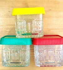 3er Set Coca Cola Glas Topf Vintage Japan Etui Behälter Design Schneiden Mehr...