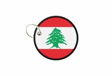 Holder Keys Flag Lebanon Printed Round Roundel