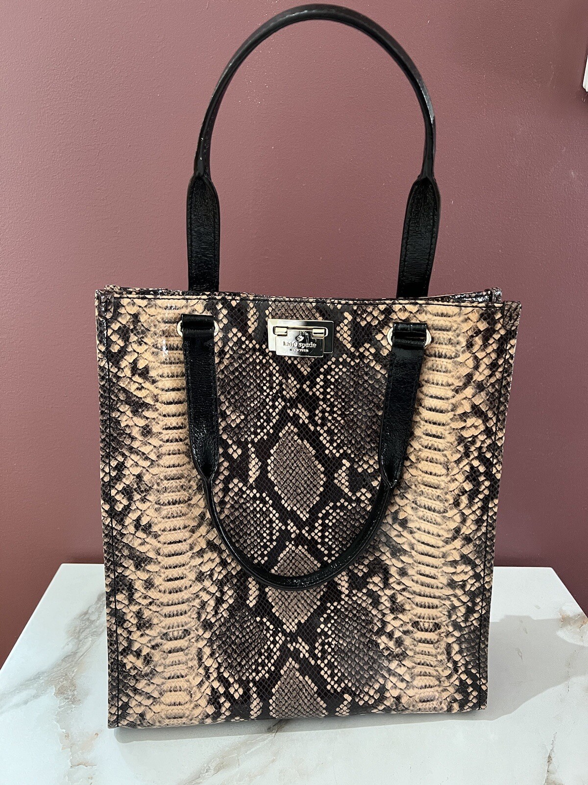 Kate Spade York Millenium Park Pacey Python Snake… - image 1