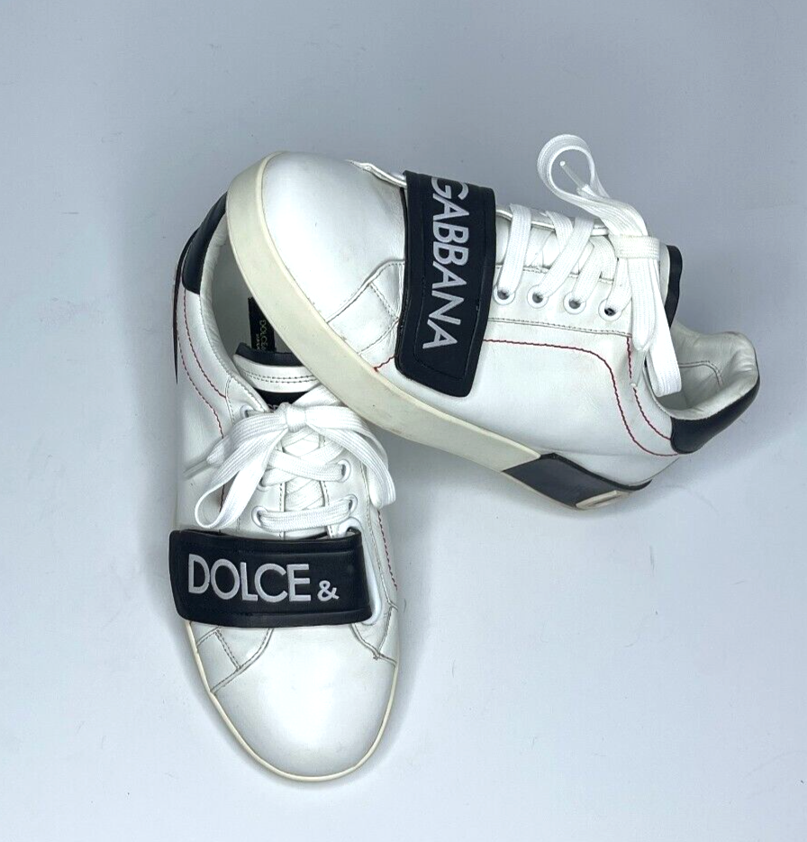Dolce & Gabbana Women's White Portofino Sneakers Sz US8 EU38