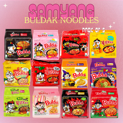 Samyang Korean Buldak Spicy Chicken Flavor Ramen Fire Noodle 5 Pack