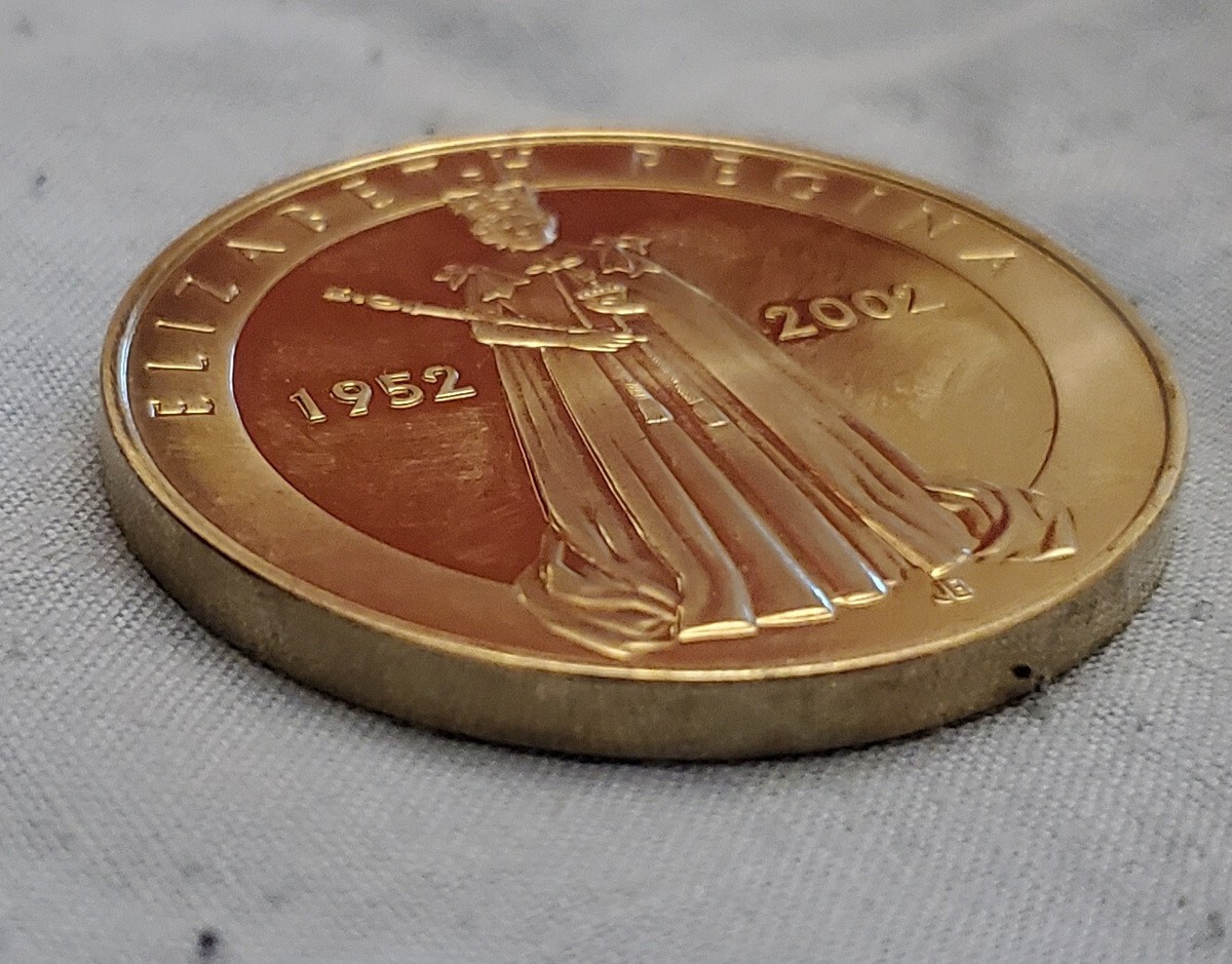 Queen Elizabeth II Gold Jubilee Coin Medal King Charles III Stamps