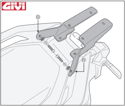 Staffe portabauletto Givi portapacchi Zontes 368 G 2025 Attacco Baule universale