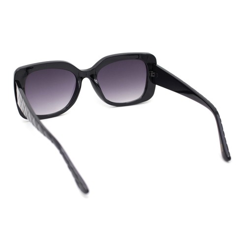 Girls Kids Size Chic Mod Elegant Rectangle Embossed Arm Sunglasses - Picture 8 of 17