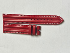 100 Original OMEGA 18MM Leather Band Strap Red NEW Schumacher 97645064