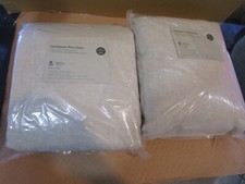 2 West Elm European Flax linen blackout drapes curtains 48 96 natural flax New