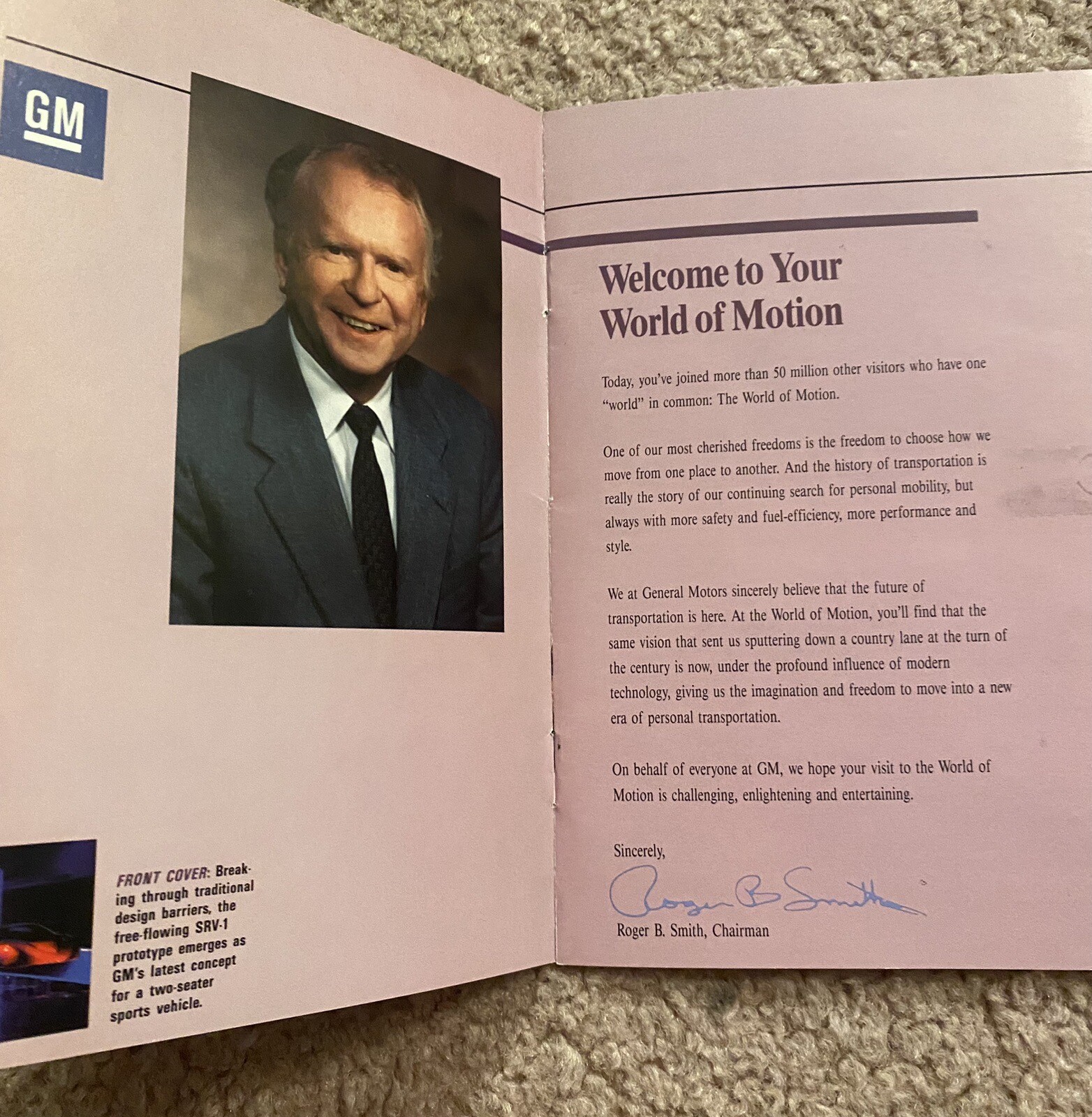 Walt Disney World Epcot Center World Of Motion Souvenir Guidebook GM ...