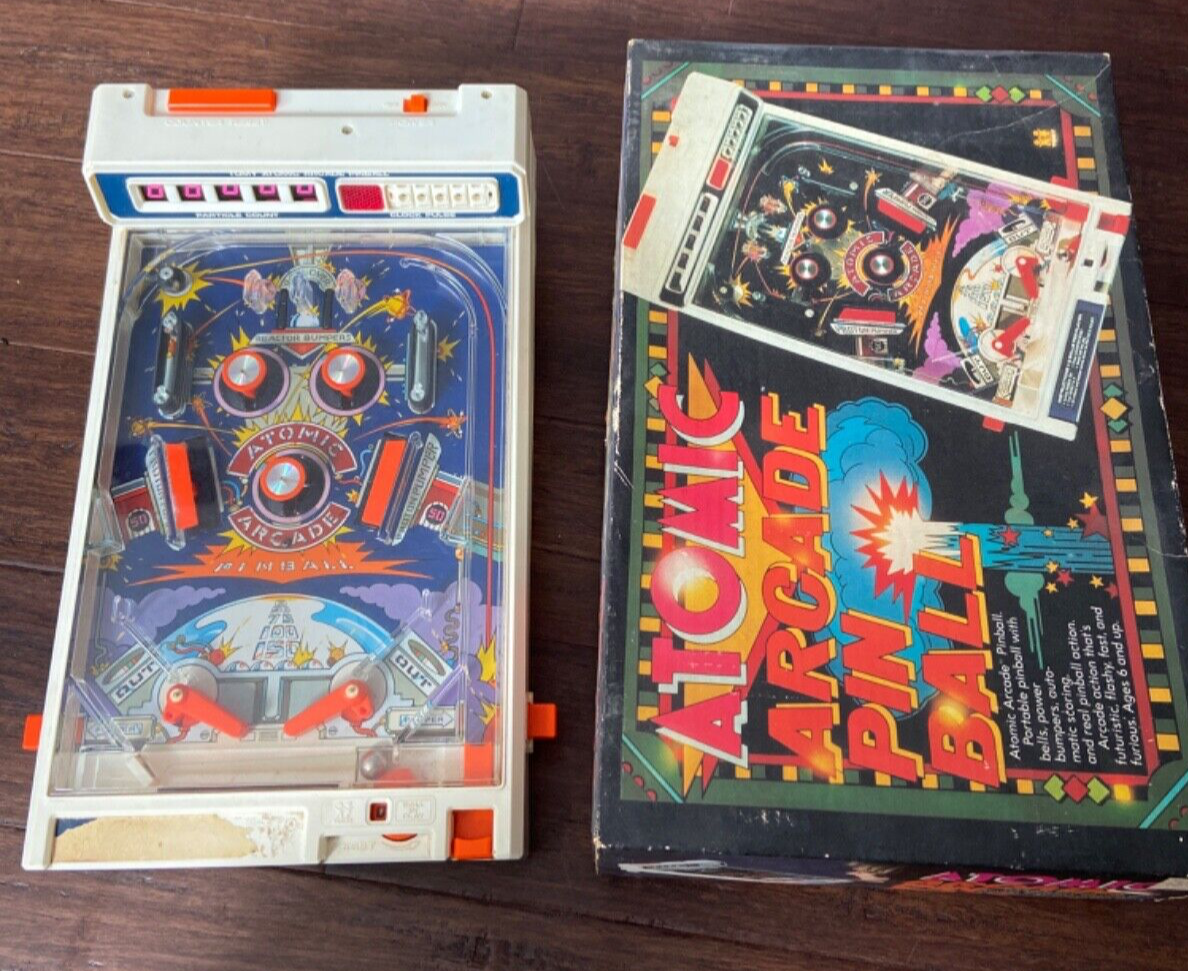 Vintage Tomy 1979 Atomic Arcade Electronic Pinball Machine