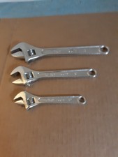Set Of 3 Heavy Duty Adjustable Cresent Wrenches 6 8 10 Euc